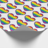 Gay Pride Love Hearts Cadeaupapier (Hoek)