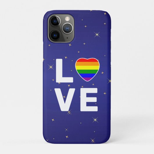 Gay Pride Love Rainbow Heart Case-Mate iPhone Case (Achterkant)