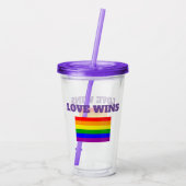 Gay Pride Love wins Acryl Drinkbeker (Achterkant)