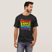Gay Pride Love Wins Gezegde Lgbtq Equal Righ T-shirt (Voorkant volledig)