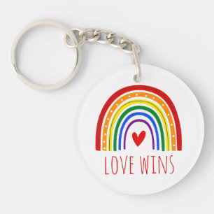 Gay Pride Love Wins Regenboog LGBT Sleutelhanger