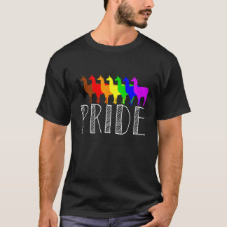 Gay Pride Maand LGBT Lesbian Rainbow Lama T-shirt