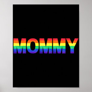 Gay Pride Maand Lgbtq Moeders Dag Regenboog Vlag Q Poster