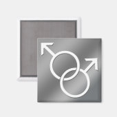 Gay pride Magnet Homme de même sexe Aimer aimants  (Recto/Verso)