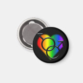 Gay Pride Magneten Same-Sex Man Liefde Magneet (Voorkant / Achterkant)