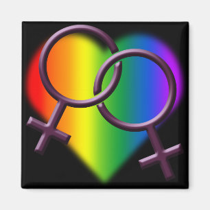 Gay Pride Magnets Same-Sex Lesbian Love Gifts Magneet