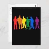 GAY PRIDE-MANNEN BRIEFKAART (Voorkant / Achterkant)