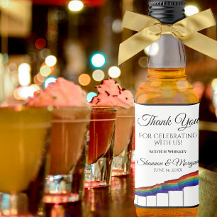 Gay pride Mariage Mini Liquor Étiquette bouteille