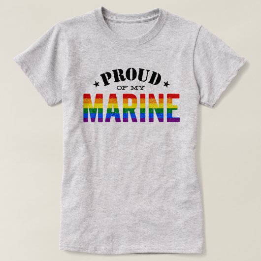 Gay Pride Marine Rainbow Flag T-shirt (Design voorkant)