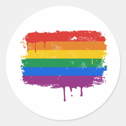Gay Pride Merchandise Ronde Sticker (Voorkant)