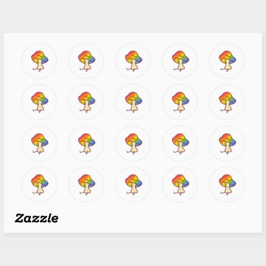 Gay Pride Mushroom Sticker (Feuille)