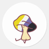 Gay Pride Non-Binary Mushroom Sticker (Devant)