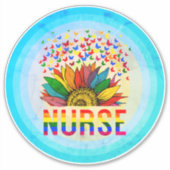 Gay Pride Nurse Sticker (Voorkant)