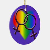 Gay Pride Ornament Personalized Lesbian Love Gifts (Rechts)