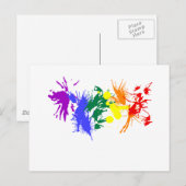 Gay Pride Paint Briefkaart (Voorkant / Achterkant)