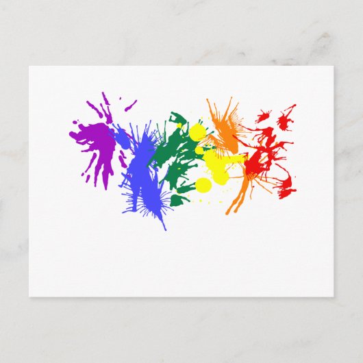 Gay Pride Paint Briefkaart (Voorkant)
