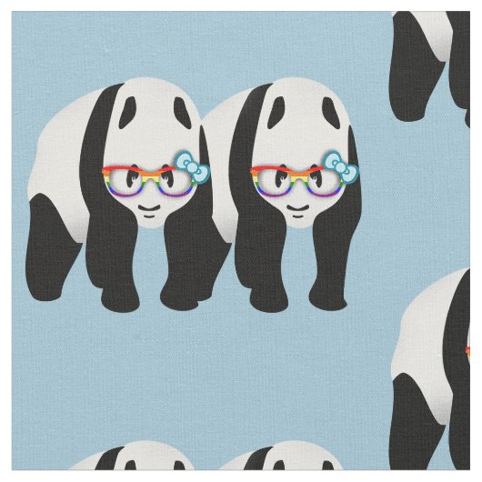 Gay Pride Pandas Stof (Close Up)