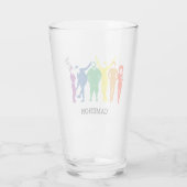 Gay Pride Parade Illustration Personalized Glas (Achterkant)