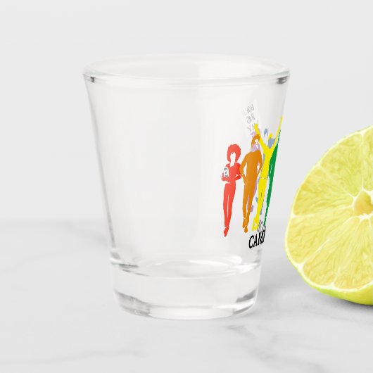 Gay Pride Parade Illustration Personalized Shot Glas (Links)