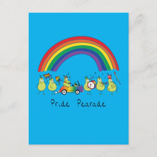 Gay Pride Parade LGBTQ Pears Briefkaart (Voorkant)