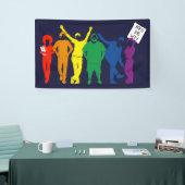 Gay Pride Parade Mensen Illustratie Spandoek (Beurs)