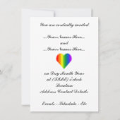 Gay Pride Party Invitations Rainbow Love Cards Kaart (Achterkant)