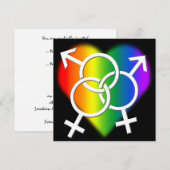 Gay Pride Party nodigt Kaarten uit van hetzelfde g (Voorkant / Achterkant)