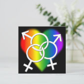 Gay Pride Party nodigt Kaarten uit van hetzelfde g (Staand voorkant)