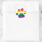 Gay Pride Paw Print Ronde Sticker (Tas)