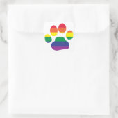 Gay-Pride-Paw-Print Vierkante Sticker (Tas)