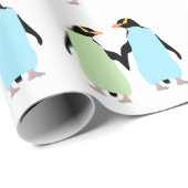 Gay Pride Penguins Holding Hands Cadeaupapier (Rol Hoek)