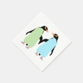 Gay Pride Penguins Holding Hands Servetten (Hoek)