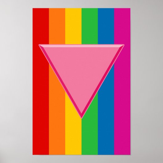 Gay Pride Pink-driehoek Poster (Voorkant)