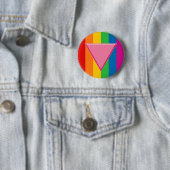 Gay Pride Pink-driehoek Ronde Button 5,7 Cm (In situ)
