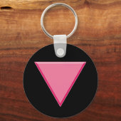 Gay Pride Pink-driehoek Sleutelhanger (Voorkant)