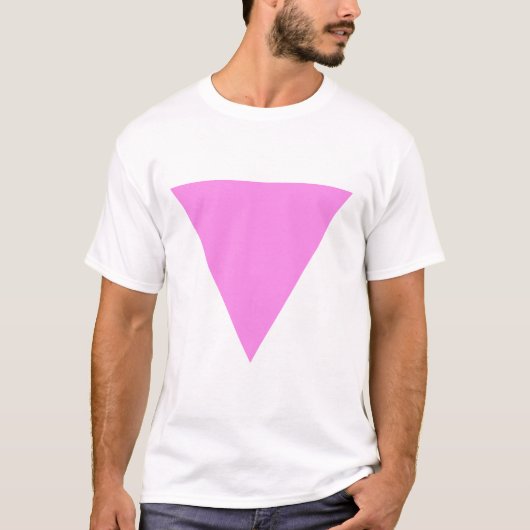 Gay Pride Pink-driehoek T-shirt (Voorkant)