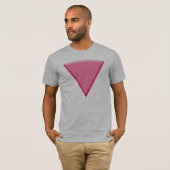 Gay Pride Pink-driehoek T-shirt (Voorkant volledig)