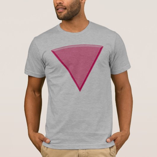 Gay Pride Pink-driehoek T-shirt (Voorkant)