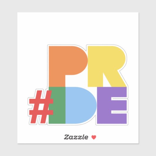 Gay Pride | #PRIDE Sticker (Vel)