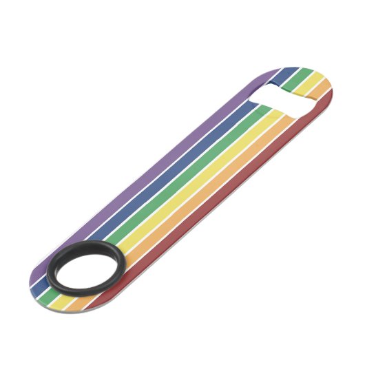 Gay Pride Rainbow Bottle Opener Speed Flessenopener (Achterkant Gekanteld)