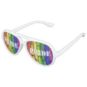 Gay pride Rainbow Bricks Aviateur Lunettes de sole (Angle)