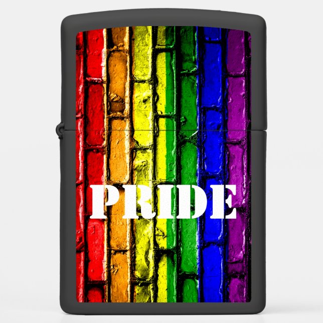 Gay PRIDE Rainbow Bricks Lighter (Voorkant)