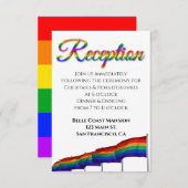 Gay Pride Rainbow bruiloft receptie Kaart (Voorkant / Achterkant)