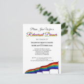 Gay Pride Rainbow bruiloft repetitie diner Kaart (Staand voorkant)