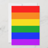 Gay Pride Rainbow bruiloft uitnodiging (Achterkant)