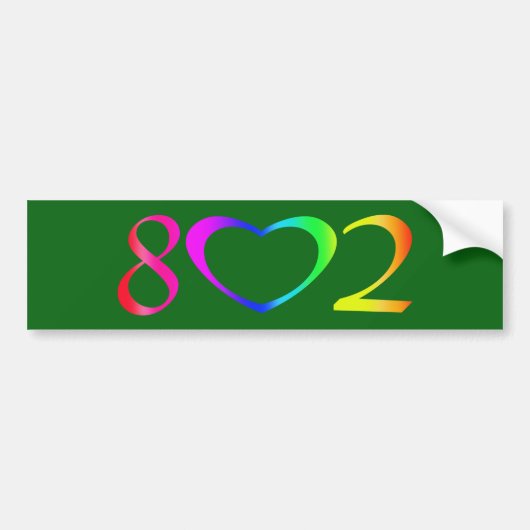 Gay Pride Rainbow Bumpersticker (Voorkant)