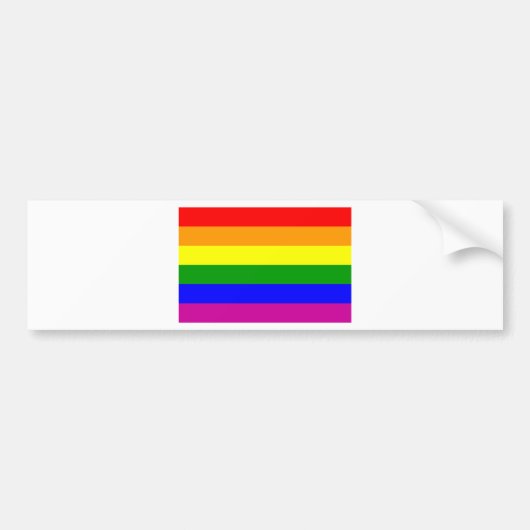 Gay Pride Rainbow Bumpersticker (Voorkant)