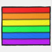 GAY PRIDE RAINBOW ... Couverture Polaire (Devant (Horizontal))