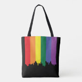 Gay Pride Rainbow Dripping Paint Draagtas (Achterkant)