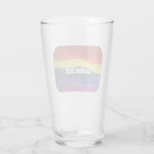 Gay Pride Rainbow Flag Aangepaste tekst Glas (Achterkant)
